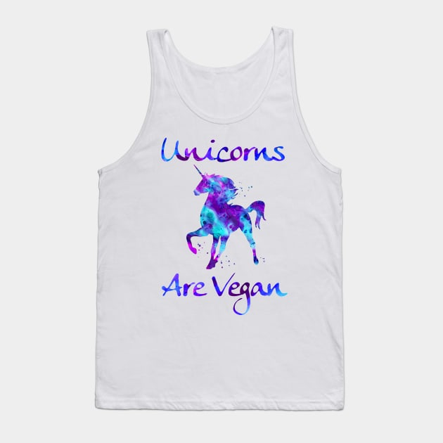 Unicorns are Vegan, Vegan Unicorn, Vegan Christmas gifts 2023 Tank Top by KindWanderer